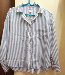 Striped Button-Up Shirt