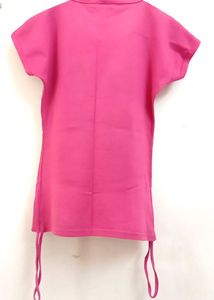 Dream Heart Pink Stylish Top For Girls, Size -S