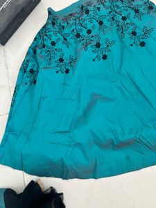 Designer Embroidered Teal lehenga