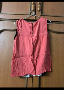 Zara Color Block Sleeveless Top