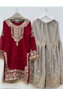 beautiful wine colour Pakistani suit