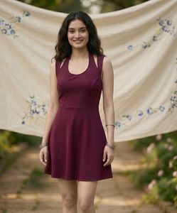 Sexy Backstrap Burgundy Wine Dress🍷