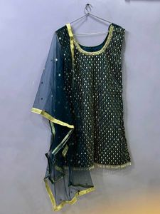 Embellished Green Kurta