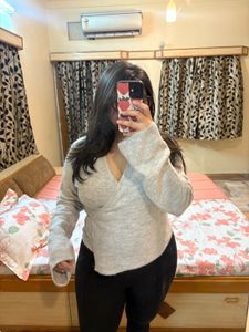 Cozy Wrap Front Sweater