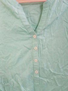 Aqua Blue Cotton Kurta