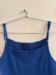 ZUDIO Blue Smocked Tiered Midi Dress