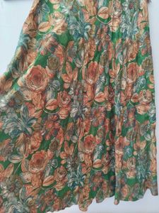 2 Flowy Floral Print Ethnic Skirts