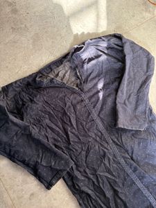 Dark Blue Printed Kurta