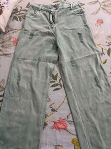 Stylish Light Blue Wide Leg Jeans