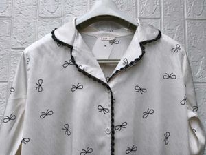 New with tag Korean Cute Bow Print Pajama Top
