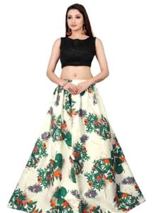 Fully stitched Floral Print Lehenga Choli Set