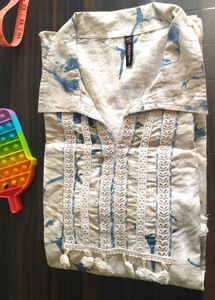 Floral Print chikankari cotton Kurta
