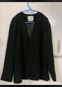 Classic Black Open Front Blazer