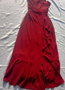 Stunning Red Sequin Party Dress