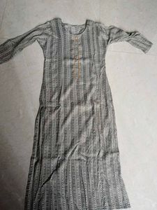 Striped Grey Kurta