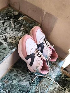 Pink &amp; White Fashion Sneakers