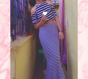 Striped Aline Skirt