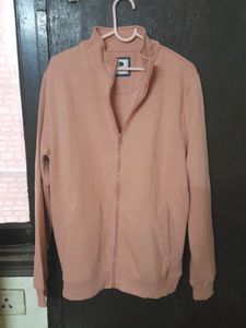 Salmon Pink/Peach Zip-Up Winter Jacket