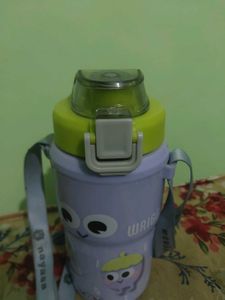Cute Purple Water Bottle with Strap