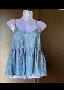 Denim Spaghetti Strap Dress