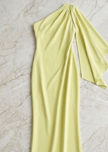 Elegant Yellow Off-Shoulder Maxi Dress