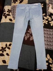 sky blue denim skinny jeans(woman)