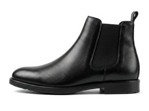 Black synthetic leather ankle Boots
