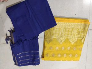Vibrant Yellow Set with Blue Bottom