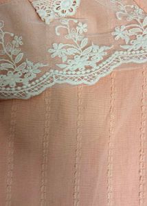 Peach Lace Trim Top