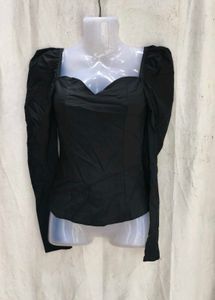 I. Stylish Black Puff Sleeve Top