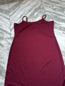 Maroon Slip Dress