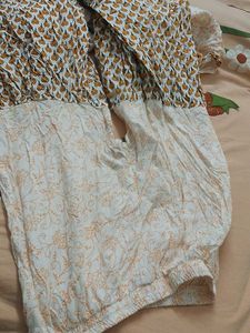 Elegant White &amp; Yellow Kurta Sharara Set