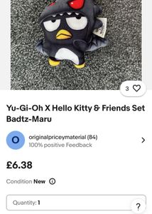 Yu-Gi-Oh X Hello Kitty &amp; Friends Set Badtz-Maru