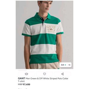 GANT Men's Striped Polo T-Shirt