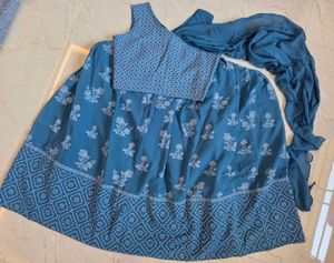 Beautiful Teal Blue Lehenga Choli Set