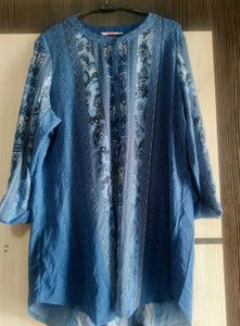 Blue Printed Ethnic Kurta