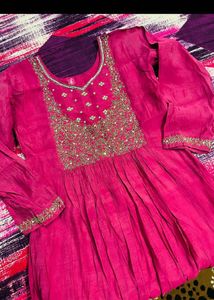 Mauve Embroidered Kurta set