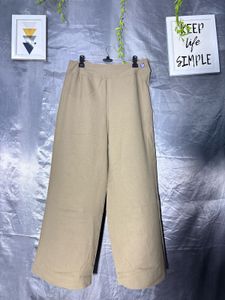 Khaki Wide-Leg Pants
