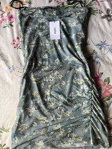Strapless Floral Ruched Mini Dress