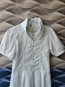 puff sleeve collar dress