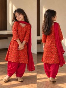Vibrant Red Ethnic Kurta Set