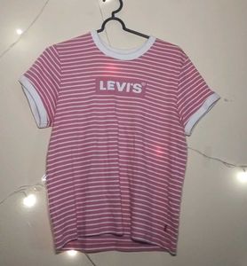 Levi's Pink Striped T-Shirt
