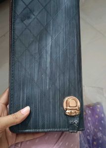 Chic Wallet with Gold Clasp