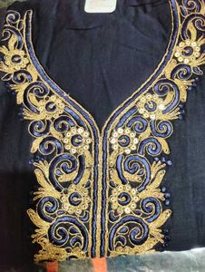 Embroidered Navy suit material