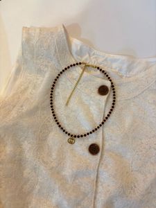 Elegant Beaded Necklace with Charm