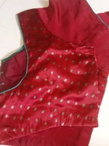 Red Blouse with Polka Dot Print