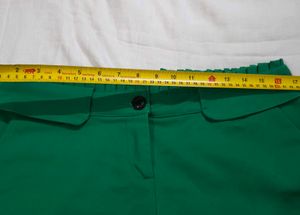 Emerald Green Tailored Paperbag Shorts