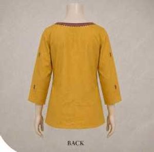 Yellow Embroidered Kurta