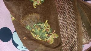 Coffee Brown Chanderi Cotton Saree