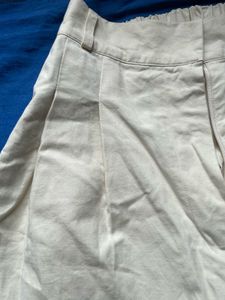 Cream Wide Leg Pants